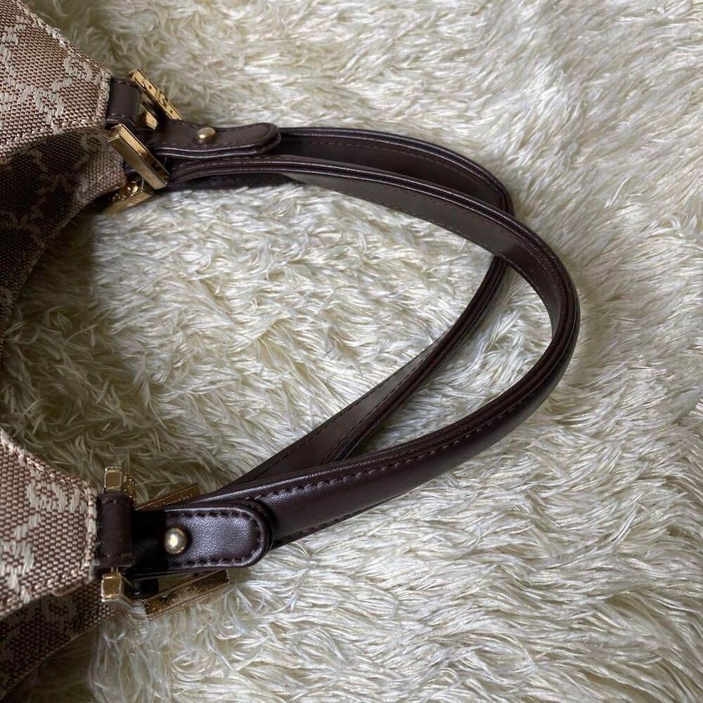 Roberta di Camerino Brown Italian Leather Trim Monogram Tote Bag - Picture 7 of 9